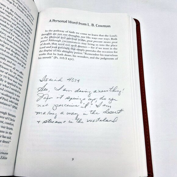 Streams in the Desert 366 Daily Devotional Readings COWMAN - Reimann Leather - Picture 3 of 6